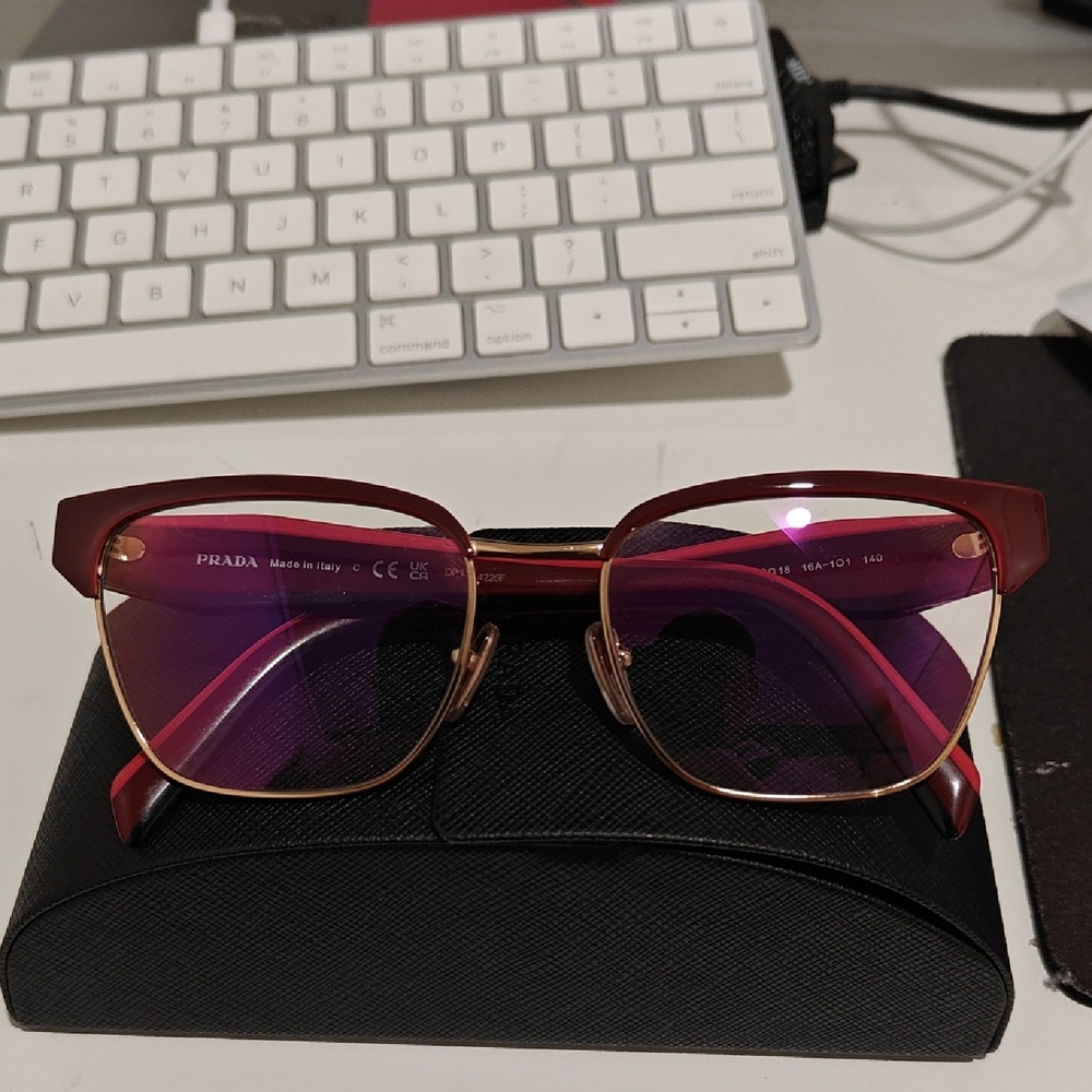Prada Red and Purple Glasses